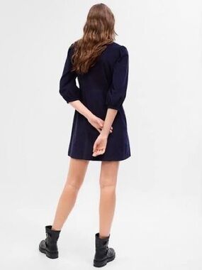 GAP Blue Corduroy Shirt Dress
